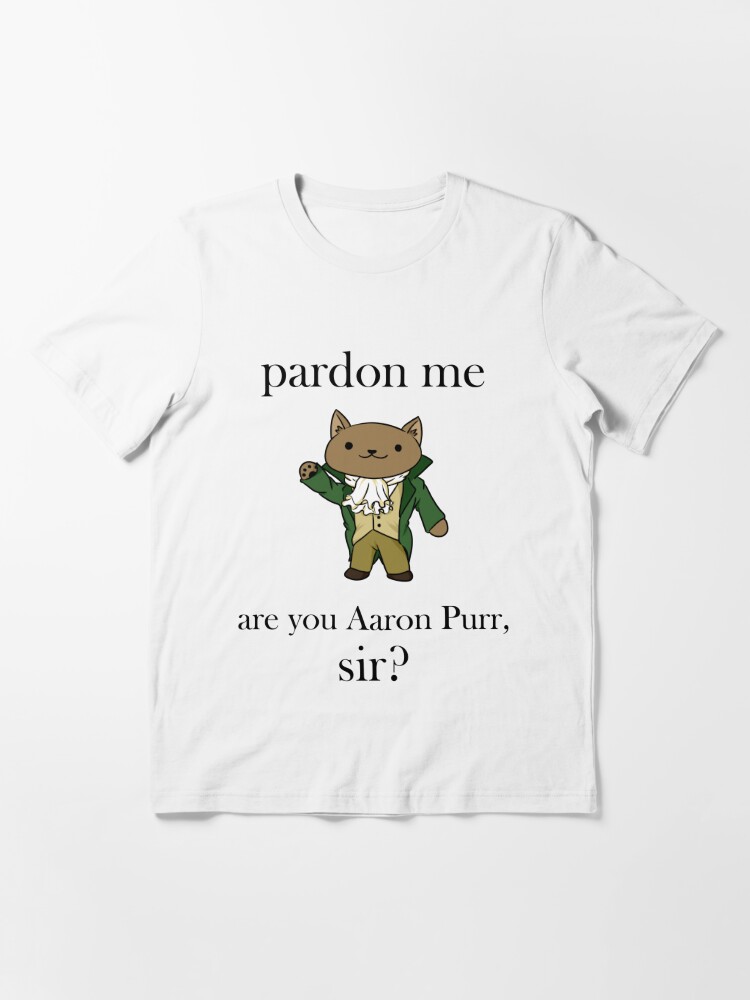 Womens Pardon Me Are You Aaron Purr Sir Hamilton Cat V-Neck T-Shirt