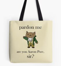 Alexander Hamilcat (Schwarzer Text) Tote Bag