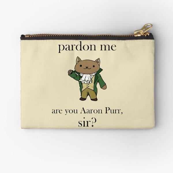 Alexander Hamilcat (Black Text) Zipper Pouch