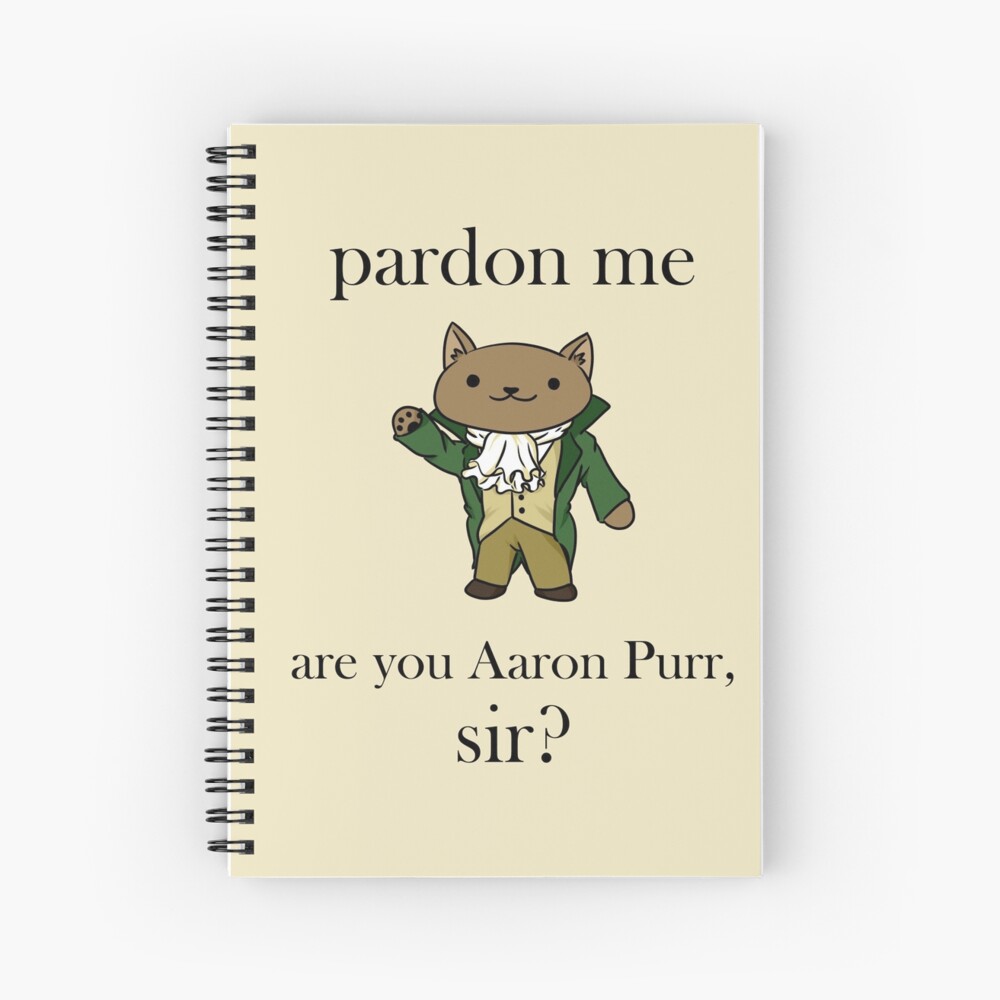 Alexander Hamilcat (Black Text) Spiral Notebook