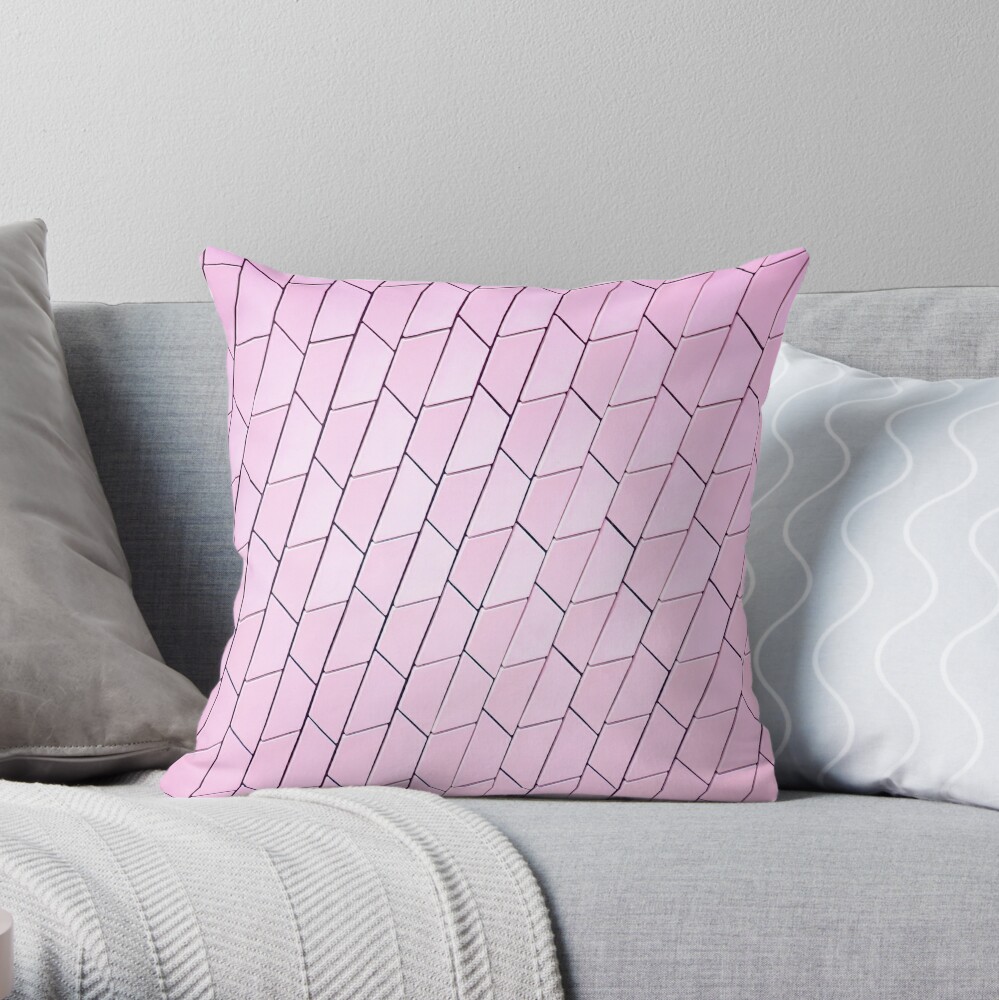 New Trend Simple pink tile pattern Throw Pillow by Joejo19 TP-EJB140QM