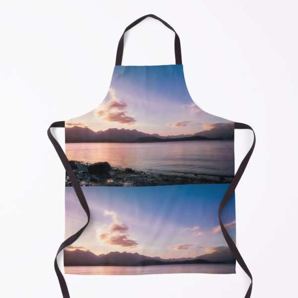 Item preview, Colorful sunset behind the mountain at Lake Te Anau, New Zealand designed and sold by Danielasphotos.