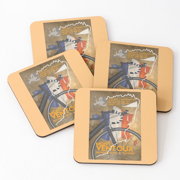 Item preview, Mont Ventoux Bedoin Provence France Cycling Trail Map Art Print 02 designed and sold by OuterShellUK.