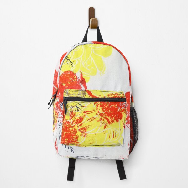 Item preview, red gerbera, apple & leaf printmaking designed and sold by kosarandrea.