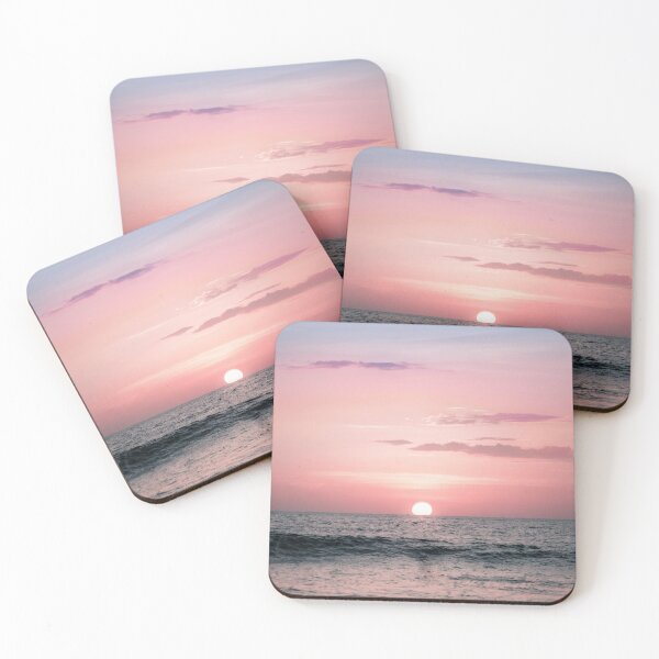 Item preview, Pink evening sky over the ocean,sunset designed and sold by DeVeauDesign.