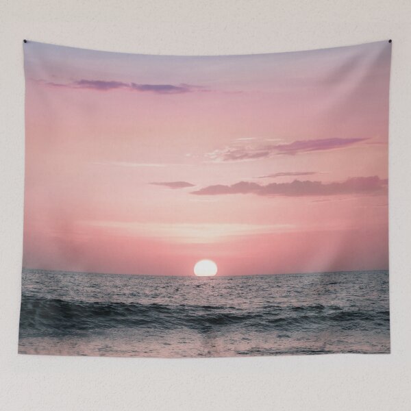 Item preview, Pink evening sky over the ocean,sunset designed and sold by DeVeauDesign.