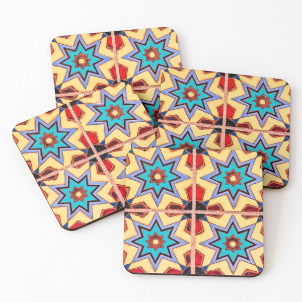 Item preview, Eastern tile pattern - blue, red and yellow designed and sold by Joejo19.
