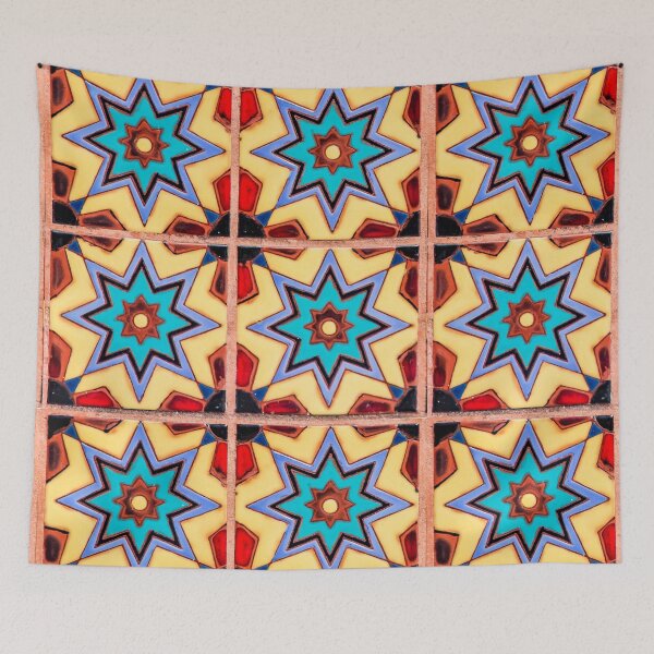 Item preview, Eastern tile pattern - blue, red and yellow designed and sold by Joejo19.