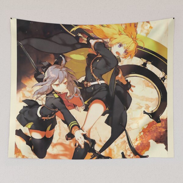 Item preview, Owari no Seraph Shinoa Hiragi and Mitsuba Sangu Spread designed and sold by thePeachPit.