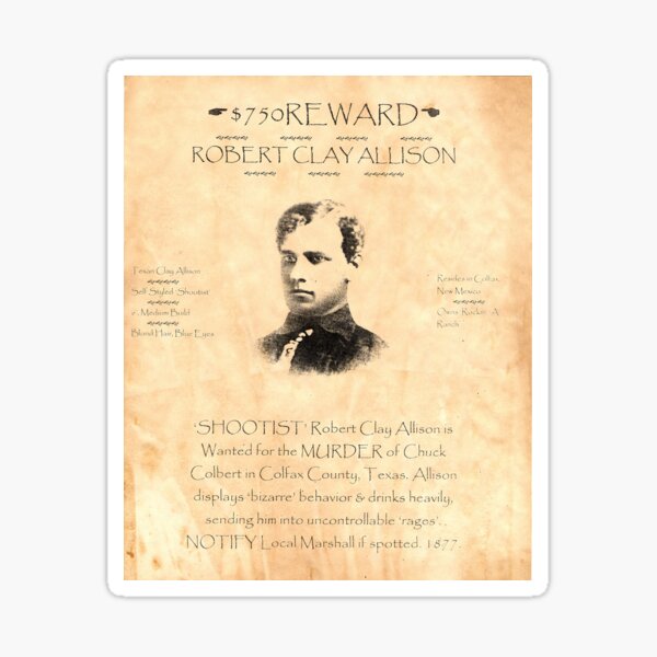 Item preview, Robert Clay Allison Wanted designed and sold by Lawrence Baird.