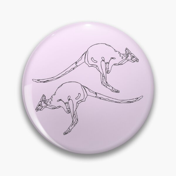 Item preview, minimalistic jumping brown australian kangaroo illustration  designed and sold by The Red Shop.