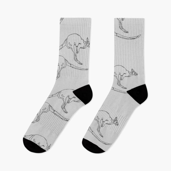 Item preview, minimalistic jumping brown australian kangaroo illustration  designed and sold by The Red Shop.