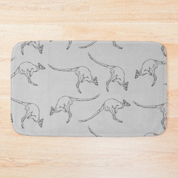 Item preview, minimalistic jumping brown australian kangaroo illustration  designed and sold by The Red Shop.