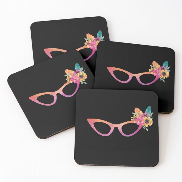 Item preview, Cat Eyeglasses With A Floral And Feather Bouquet designed and sold by Primroaddesigns.