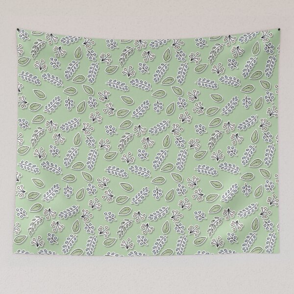 Item preview, Leaves and Twigs Green Pattern designed and sold by oixxo.