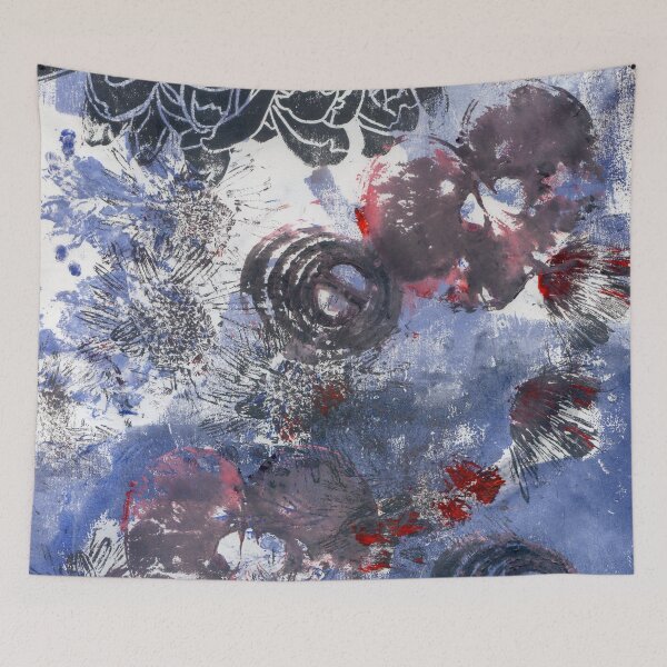 Item preview, black dahlias and apples designed and sold by kosarandrea.