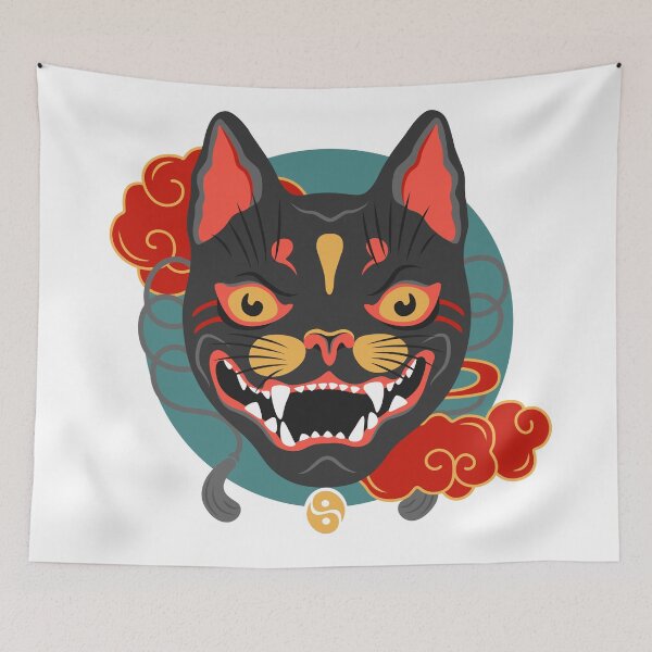 Item preview, The fierce cat spirit mask designed and sold by runcatrun.