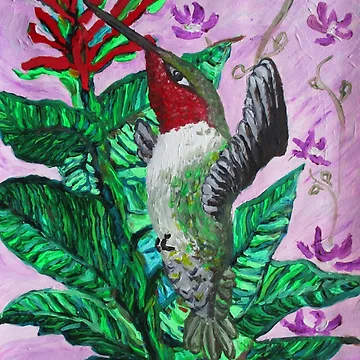 Artwork thumbnail, Ruby Throated Hummingbird by RudyYoder