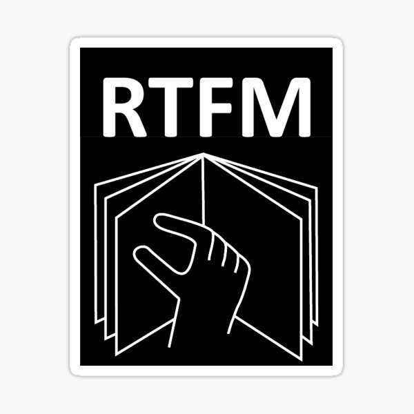 RTFM!!! Sticker