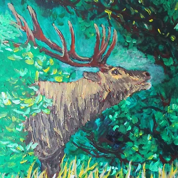 Artwork thumbnail, Elk Bugle by RudyYoder
