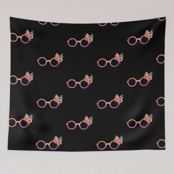 Item preview, Round Eyeglasses With A Flower And Feather Bouquet designed and sold by Primroaddesigns.