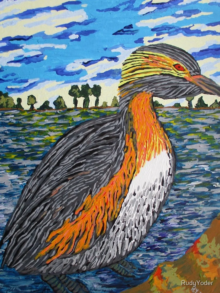 Thumbnail 4 of 4, iPhone Case, Horned Grebe designed and sold by RudyYoder.