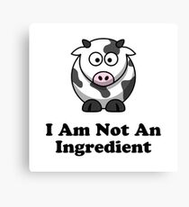 Ingredient Cow Canvas Print