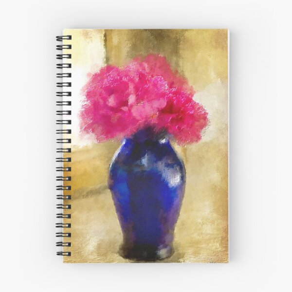 Item preview, Pink Carnations In Cobalt Blue Vase designed and sold by Lois  Bryan.