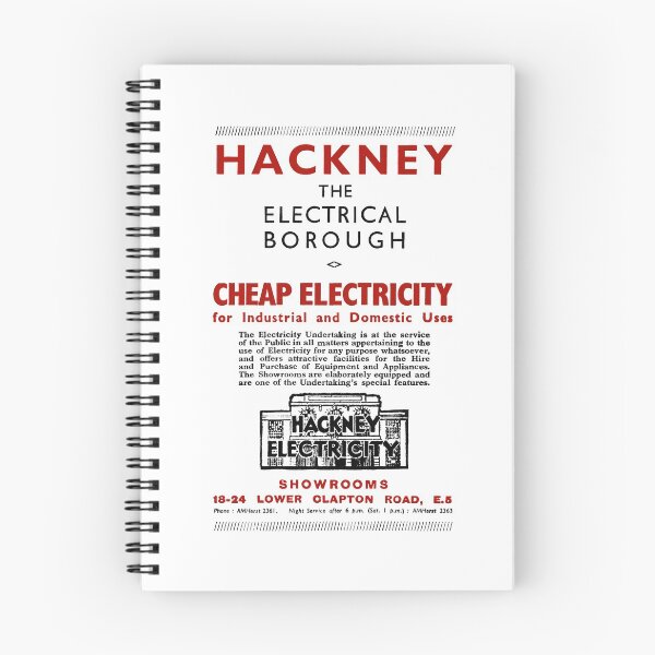 Item preview, HACKNEY ELECTRICITY - THE ELECTRICAL BOROUGH designed and sold by ThrowbackAds.
