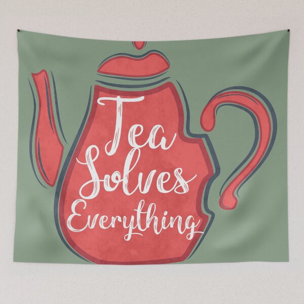 Item preview, A cup of tea solves everything designed and sold by BRU Design.