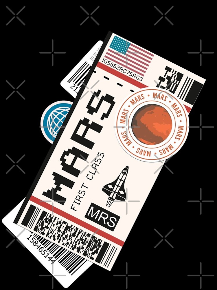 "Ticket To Mars Boarding Pass Mars Ticket" iPhone Case for Sale by born