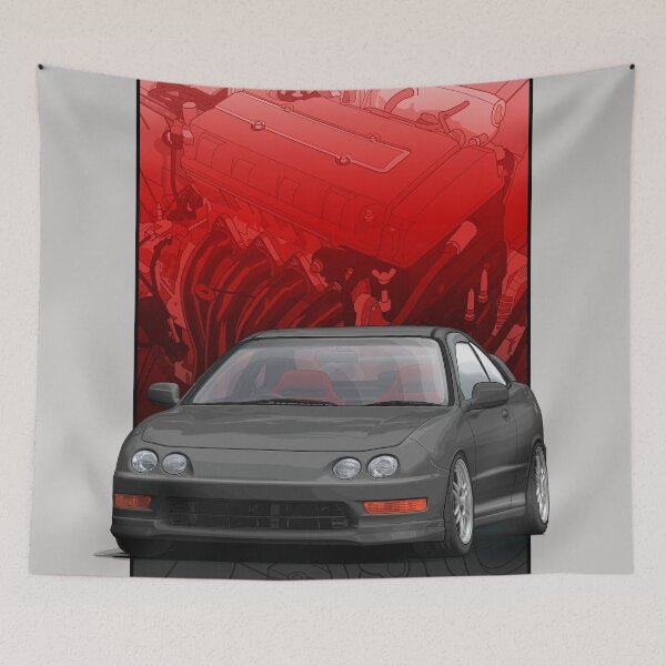 Item preview, Integra dc2 with b series background (Black)  designed and sold by ArtyMotive.