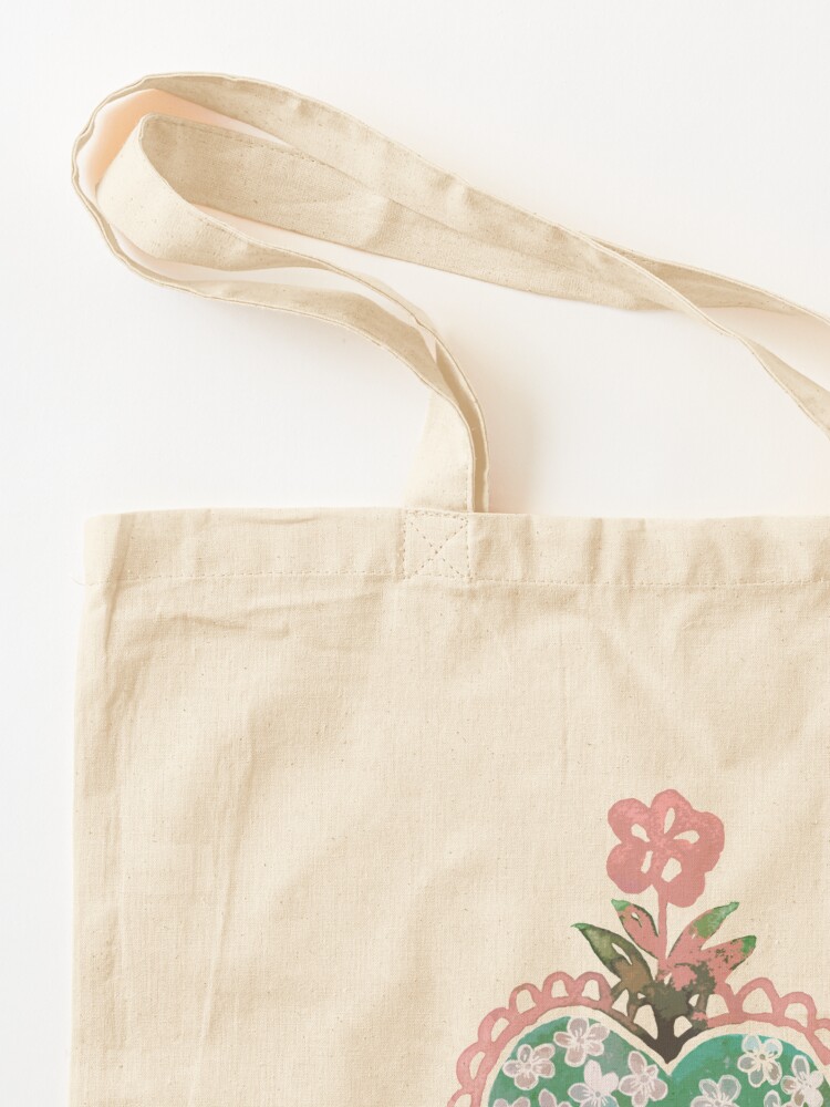 Alternative Ansicht von Grünes Herz Stofftasche