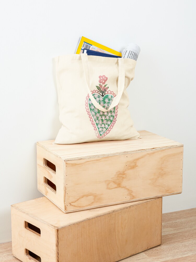 Alternative Ansicht von Grünes Herz Stofftasche