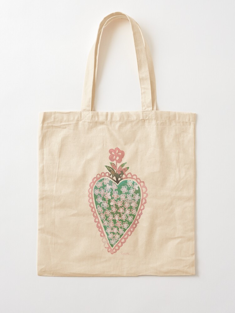 Alternative Ansicht von Grünes Herz Stofftasche