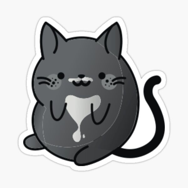 Artemis the Adorable Black and White Tuxedo Cat Sticker