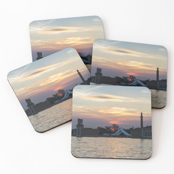 Item preview, Lagoon Sailing in Venice Italy - Sun Sinking Behind the Venetian Arsenal Arsenale di Venezia designed and sold by Georgia Mizuleva.