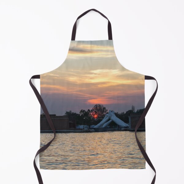 Item preview, Lagoon Sailing in Venice Italy - Sun Sinking Behind the Venetian Arsenal Arsenale di Venezia designed and sold by Georgia Mizuleva.