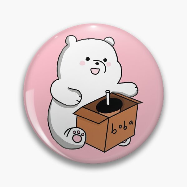 Item preview, Cute Pink Boba Bear Sitting Chillin designed and sold by itzzRebecca.