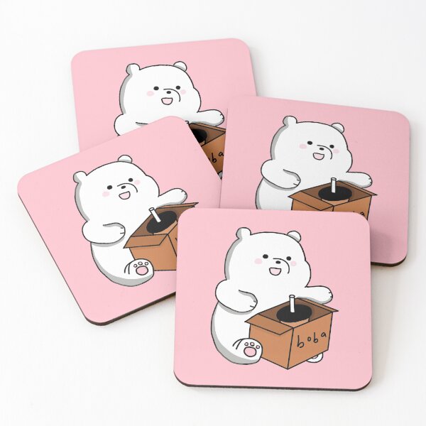Item preview, Cute Pink Boba Bear Sitting Chillin designed and sold by itzzRebecca.