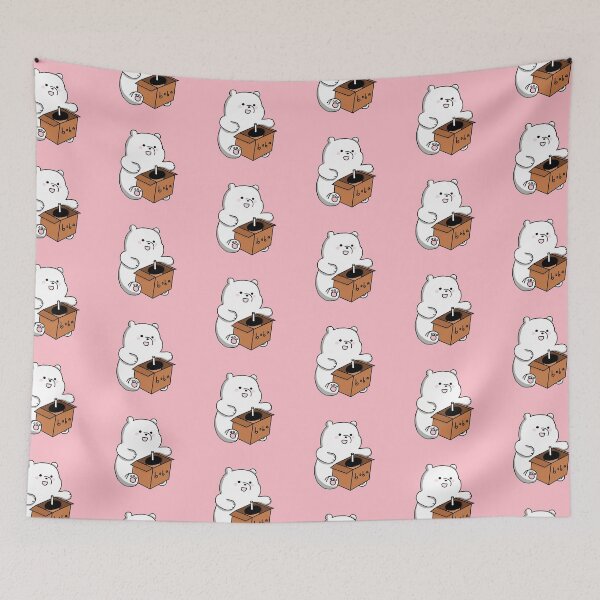 Item preview, Cute Pink Boba Bear Sitting Chillin designed and sold by itzzRebecca.