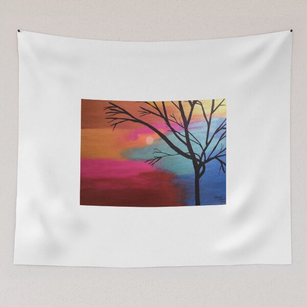 Item preview, Windswept tree at sunset  designed and sold by Suzgallery58.