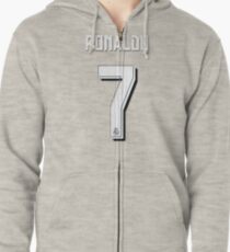 CR7, Cristiano Ronaldo, Cristiano, Ronaldo, oro, portugal, 7, number, dorsal Zipped Hoodie