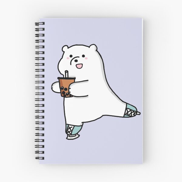 Item preview, Cute Boba Bear Enjoy Boba while Skiing designed and sold by itzzRebecca.