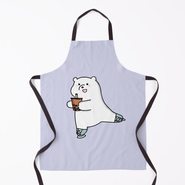 Item preview, Cute Boba Bear Enjoy Boba while Skiing designed and sold by itzzRebecca.