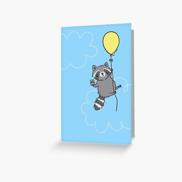 Birthday Raccoon Greeting Card