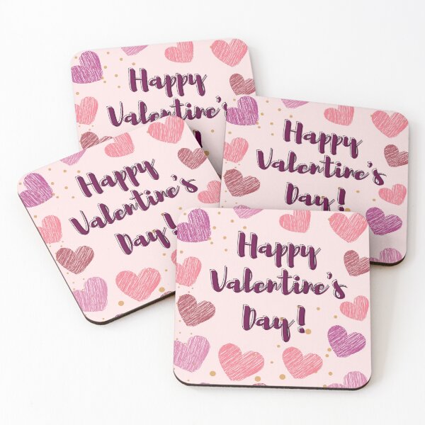 Item preview, Happy Valentine's day pink hearts design designed and sold by theamalia.