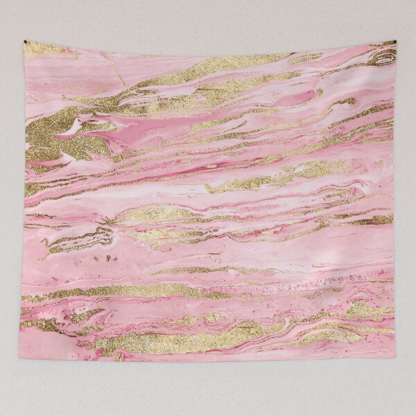 Item preview, Stylish Pink Gold Abstract Marbleized Paint designed and sold by InovArtS.