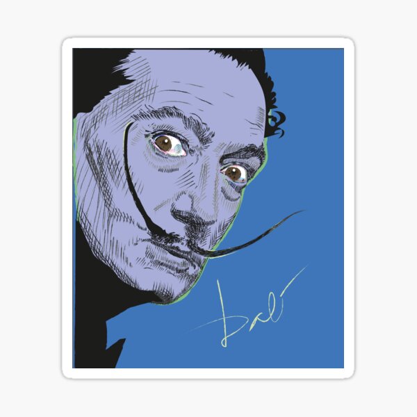 Portrait of Salvador Dalí Sticker
