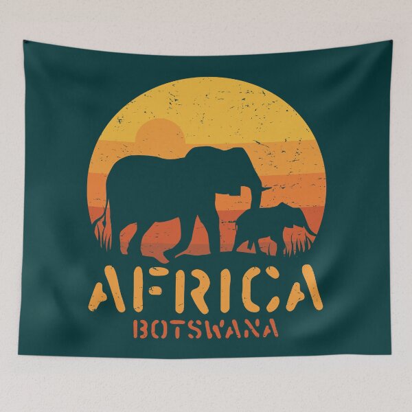 Item preview, Elephants in savanna - Africa, Botswana designed and sold by studio838.
